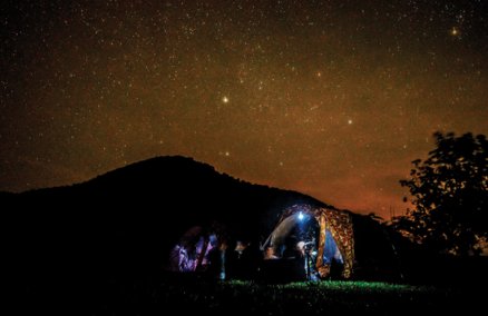 Stars at camp site